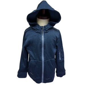 Athletic Works DriWorks Blue Hooded Pocket Full Zip Sweatshirt Jacket Youth 5T